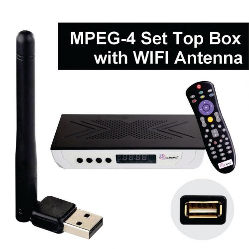 LRIPL LR777 Wifi Enabled Set Top Box with HDMI Port, USB Port For Pen Drive Support and Recording (Wifi Dongle Included in the Package)