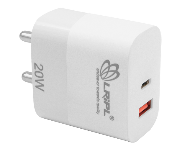 LRIPL 20 W Type C Port Fast Charger Compatible with Apple iPhone Series Mobile Phones